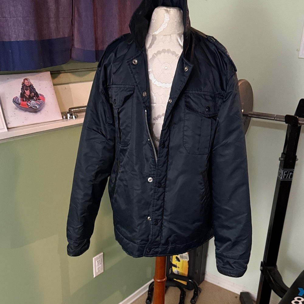 Vintage Navy Blue Jacket, police